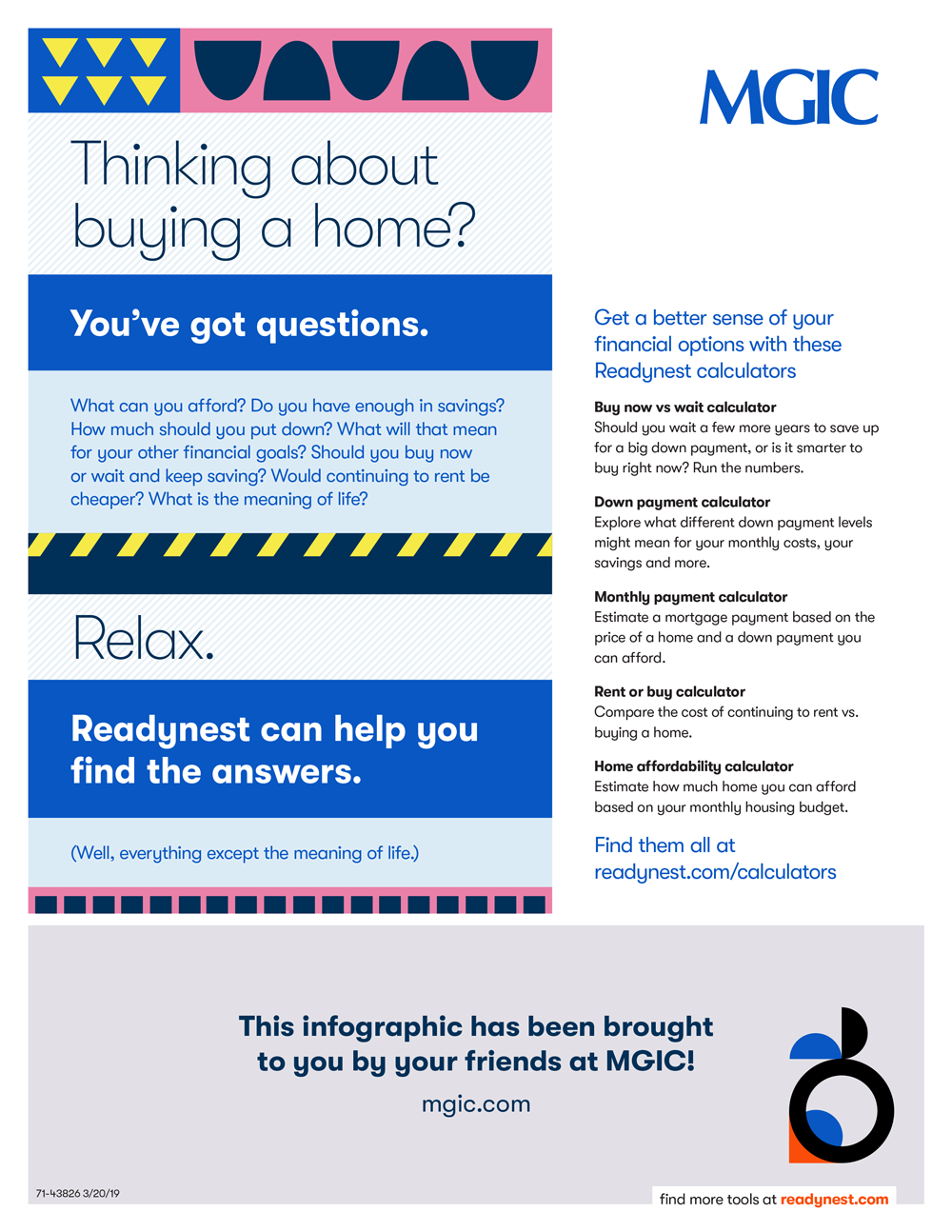 Consumer calculator flyer