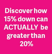 Discover how 15% down can ACTUALLY be greater than 20%